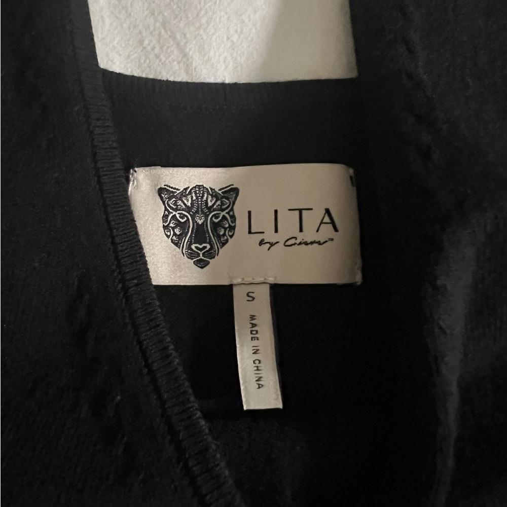 LITA by Ciara Black Knit Tank Top | Size Small - Picture 2 of 7